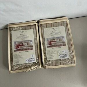 LUCKY BRAND Brianna European Pillow Sham 2 Pk 100% Cotton Embroidery Decorative